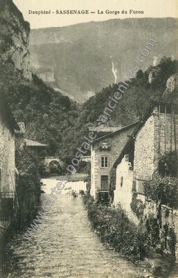 Carte postale ancienne Gorge du Furon — Sassenage (Isère)