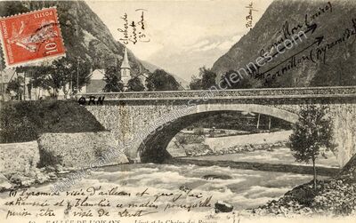 Carte postale ancienne Pont de Livet — Livet-et-Gavet (Isère)