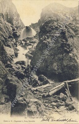 Carte postale ancienne Gorges de Gavet — Livet-et-Gavet (Isère)