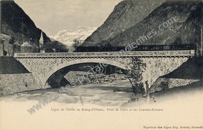 Carte postale ancienne Pont de Livet — Livet-et-Gavet (Isère)