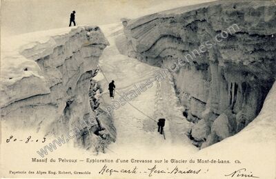 Carte postale ancienne Glacier du Mont de Lans — Mont-de-Lans (Isère)