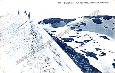 Carte postale ancienne Le Taillefer — Ornon (Isère)