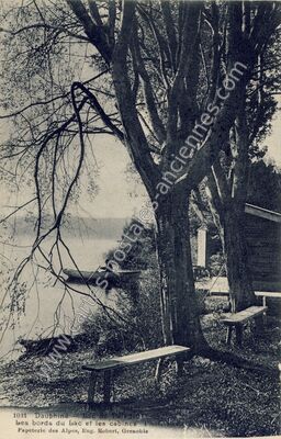 Carte postale ancienne Lac de Paladru — Paladru (Isère)