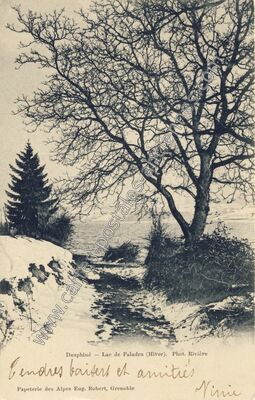 Carte postale ancienne Lac de Paladru — Paladru (Isère)