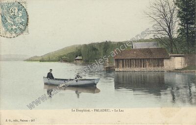 Carte postale ancienne Le Dauphiné. - Le Lac — Paladru (Isère)
