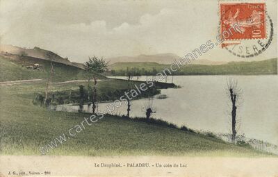 Carte postale ancienne Un coin du Lac — Paladru (Isère)