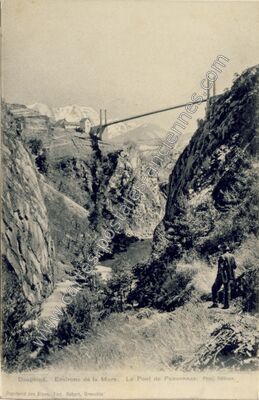 Carte postale ancienne Le Pont de Ponsonnas — Ponsonnas (Isère)