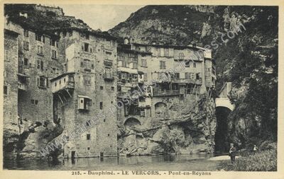 Carte postale ancienne Dauphiné. - LE VERCORS — Pont-en-Royans (Isère)