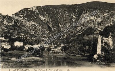 Carte postale ancienne Vue générale de Pont-en-Royans — Pont-en-Royans (Isère)