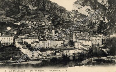 Carte postale ancienne Vue générale — Pont-en-Royans (Isère)