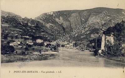 Carte postale ancienne Vue générale — Pont-en-Royans (Isère)
