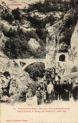 Carte postale ancienne La Goule Noire — Rencurel (Isère)
