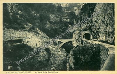 Carte postale ancienne La Goule Noire — Rencurel (Isère)