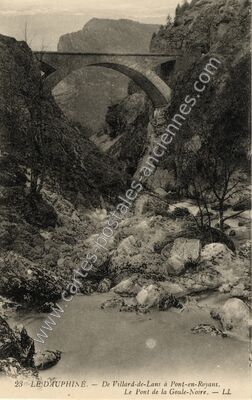 Carte postale ancienne La Goule Noire — Rencurel (Isère)