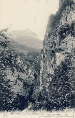 Carte postale ancienne Passage du Frou — Saint-Christophe-sur-Guiers (Isère)