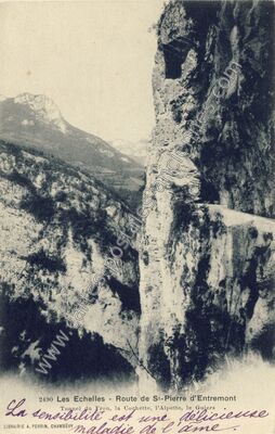 Carte postale ancienne Tunnel du Frou — Saint-Christophe-sur-Guiers (Isère)