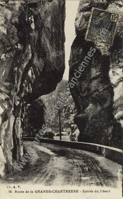 Carte postale ancienne Entree du Desert — Saint-Laurent-du-Pont (Isère)
