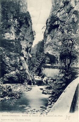 Carte postale ancienne Entree du Desert — Saint-Laurent-du-Pont (Isère)