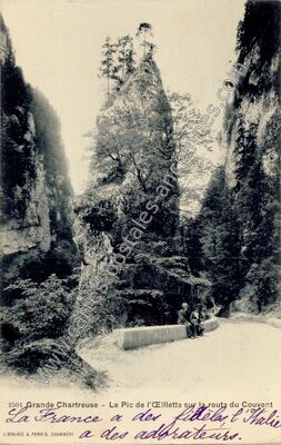 Carte postale ancienne Pic de l'Oeillette — Saint-Laurent-du-Pont (Isère)