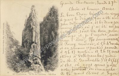 Carte postale ancienne Pic de l'Oeillette — Saint-Laurent-du-Pont (Isère)