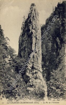 Carte postale ancienne Pic de l'Oeillette — Saint-Laurent-du-Pont (Isère)