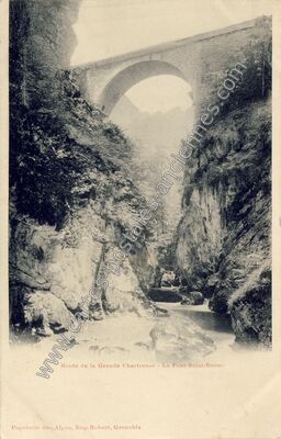 Carte postale ancienne Pont St Bruno — Saint-Laurent-du-Pont (Isère)