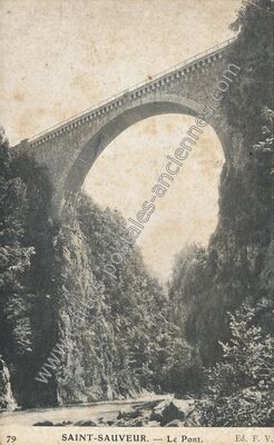 Carte postale ancienne Le Pont — Saint-Sauveur (Isère)