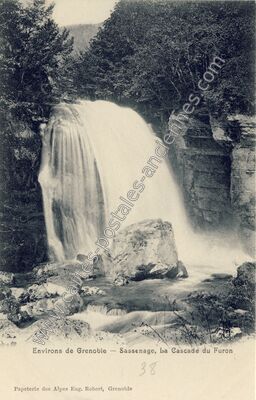 Carte postale ancienne Cascade du Furon — Sassenage (Isère)