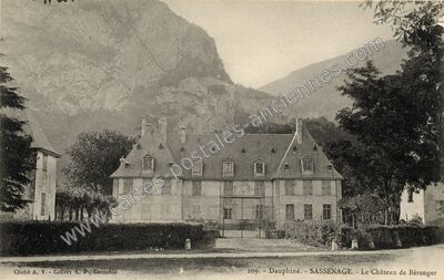 Carte postale ancienne Chateau de Berenger — Sassenage (Isère)