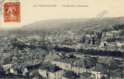 Carte postale ancienne Vallée de la Bourbre — La Tour-du-Pin (Isère)