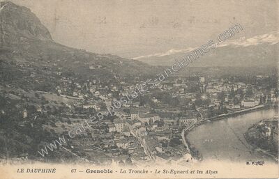 Carte postale ancienne Le St-Eynard et les Alpes — La Tronche (Isère)