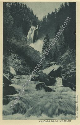 Carte postale ancienne Cascade de la Muzelle — Vénosc (Isère)