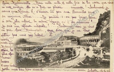 Carte postale ancienne VIENNE à l'époque romaine — Vienne (Isère)