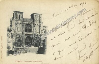 Carte postale ancienne Cathédrale St-Maurice — Vienne (Isère)