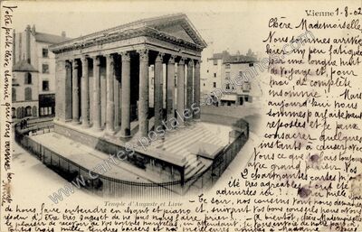 Carte postale ancienne Temple d'Auguste et Livie — Vienne (Isère)