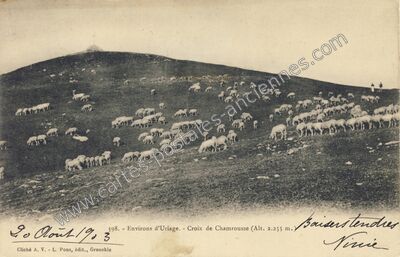 Carte postale ancienne Croix de Chamrousse — Chamrousse (Isère)