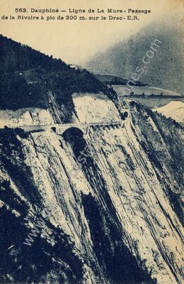 Carte postale ancienne Le Drac — Fontaine (Isère)