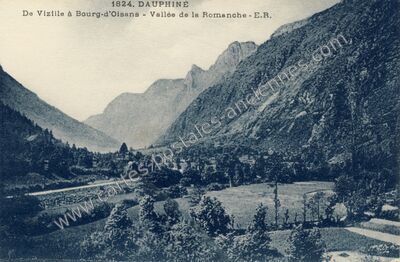 Carte postale ancienne Vallee de la Romanche — Livet-et-Gavet (Isère)