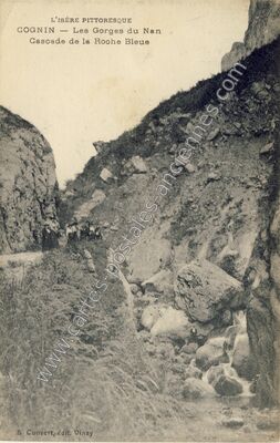 Carte postale ancienne La Roche Bleue — Cognin-les-Gorges (Isère)