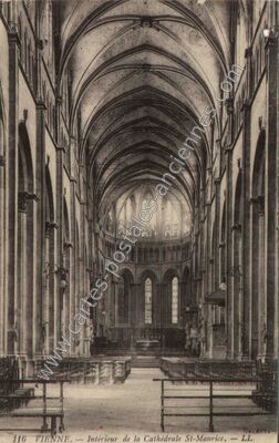 Carte postale ancienne Intérieur de la Cathédrale St-Maurice — Vienne (Isère)