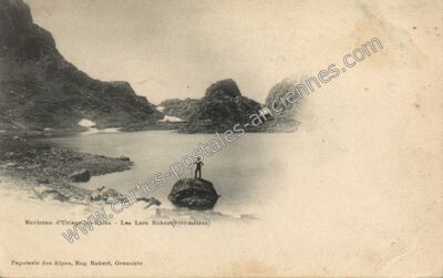 Carte postale ancienne Lacs Robert — Chamrousse (Isère)
