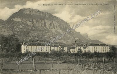 Carte postale ancienne Hospice des Vieillards à La Tronche, près Grenoble et le Saint-Eynard — La Tronche (Isère)
