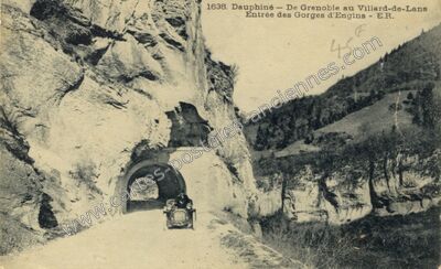 Carte postale ancienne Gorges d'Engins — Engins (Isère)