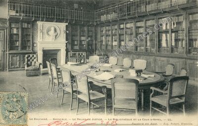 Carte postale ancienne Le Palais de Justice. La Bibliothèque et la Cour d'Appel — Grenoble (Isère)