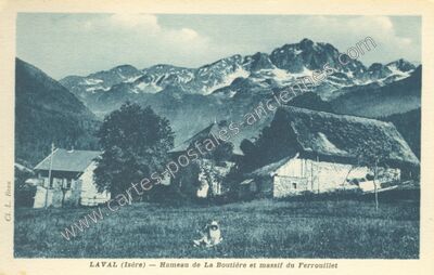 Carte postale ancienne La Boutiere — (Isère)