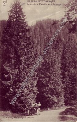 Carte postale ancienne De la Faucille aux Rousses — Non Localisée (Jura)