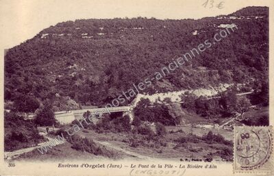 Carte postale ancienne Pont de la Pile — Non Localisée (Jura)