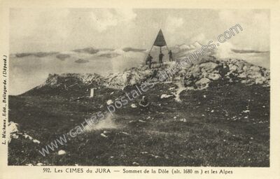 Carte postale ancienne Sommet de la Dole — Non Localisée (Jura)