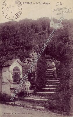 Carte postale ancienne L'Ermitage — Arbois (Jura)