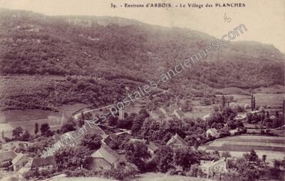 Carte postale ancienne Le Village des PLANCHES — Arbois (Jura)